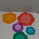 DeliOne Silicone Stretch Lids for Kitchen Food Storage – Durable,Reusable + Expandable Bowl Covers for Cup or Square Containers, Freezer, Microwave,and Dishwasher Safe,Mixing Size, 5-Pack, Color