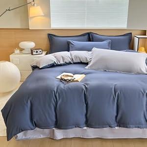 PAJEO Queen Size 3-Piece Duvet Cover Set - Ultra Soft Brushed Washed Microfiber Bedding - 1 Comforter Cover & 2 Pillow Shams (Comforter Not Included)
