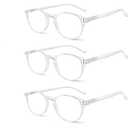 NORPERWIS 5 Pairs Reading Glasses - Standard Fit Spring Hinge Readers Glasses for Men and Women (5 Pack Transparent, 1.00)