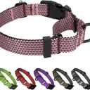 Martingale Dog Collars Adjustable Training Martingale Collar for Dogs - Reflective No Pull Dog Collar with Quick Release Buckle(Dark Grey, Small) (Extra Large, Pink)
