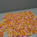 KIRUNDO Off The Shoulder Tops for Women 2026 Spring Summer Tops Boho Floral Blouse Long Sleeve Shirts Fashion Clothing(Orange Flower, Small)
