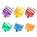 Clipper Guards Set Compatible with Most Wahl Clippers, Color Coded Clipper Guides Replacement - 1/16" to 1/2", 6 Piece Set, New Version