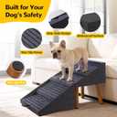17.13" H Dog Stairs for Small Dogs, 2-in-1 Pet Steps & Ottoman - Foldable Dog Stairs for Couch, Non-Slip Wooden Pet Stairs for Puppy Senior Injured Dogs