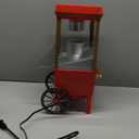 Nostalgia Vintage Hot-Air Popcorn Maker Machine - Makes Up to 12 Cups - Oil-Free - Healthier Popcorn - Classic Stand-Up Cart With Wheels - Includes Kernel Measuring Cup - Red