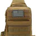 Tactical Sling Bag Backpack for Men Molle Shoulder Bag Pack Daypack Backpack for Hunting, Hiking, Traveling, Camping