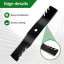 396-719 Mulching Blades for 54'' Deck Compatible with John Dee re Z375R, M143520 Lawn Mower Blades Fit Z445 Replace M145516 M152726, 3 Pack