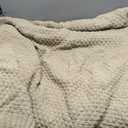 EVERGRACEHOME Chunky Chenille Knit Throw Blanket for Couch, Soft Luxurious Moss Stitch Blankets for Bed, Cozy Decorative Farmhouse Knitted Throws for Sofa, Sand Dune, 50" x 60"