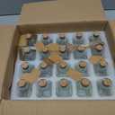 ZOOFOX 20 Pack Glass Bottles with Cork Stoppers, 3.4 oz Small Vintage Style Favor Jars, Clear Empty Cork Bottles for Party Favors, DIY Crafts, Extra Tags and String