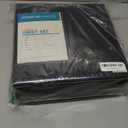 Comfort Spaces Microfiber Bed Sheets Set 14" Deep Pocket, Wrinkle Resistant, All Around Elastic - Year-Round Cozy Bedding Sheet, Matching Pillow Cases, King, Black 6 Piece