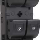 Power Window Switch Control Button Driver Side Compatible with 2014-2019 Chevy Silverado 1500, 2015-2019 Chevrolet Silverado & GMC Sierra 2500 HD 3500 HD, Replace OEM 23427098 DWS1778