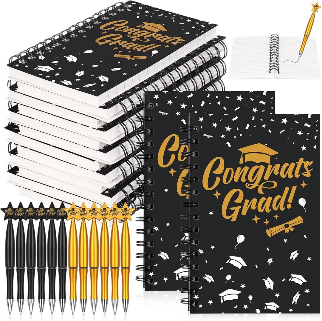 Resurhang 24 Pcs 2026 Graduation Gifts Bulk Inspirational Graduation Notebooks with Motivational Ballpoint Pen Class of 2026 Gifts for College Graduate
