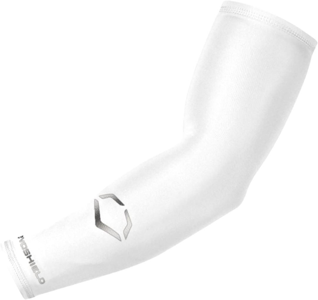 EvoShield unisex-adult CompressionCompression Arm Sleeve (Small/Medium, Team White)