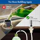 Dish Soap Dispenser for Kitchen Sink Built in Soap Dispenser Pump with 47" Extension Tube Kit Chrome Plated