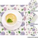 Floral Placemats with Watercolor Hydrangea & Butterfly 12x18 Inch Cute Placemats Spring Table Mats Set of 4 Table Mats for Party Kitchen Dining Decoration-21
