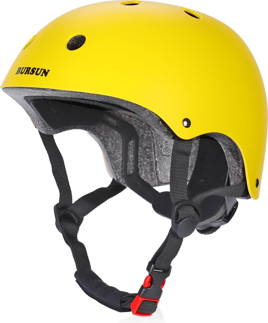BURSUN Kids Bike Helmet Ventilation & Adjustable Toddler Helmet for Ages 2-14 Kids Boys Girls Multi-Sport Helmet for Skateboard Roller Skateing Bicycle Scooter blance Bike, S, Size: Small: 18.9"-21.3" / 2-8 years