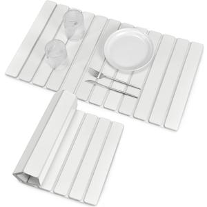 Extral Large Stone Dish Drying Mats for Kitchen Counter, 28"(L)16"(W), Collapsible Quick Drying Dish Mats, Eco-Friendly Absorbent Diatomaceous Earth Mat for Dishes Cups Bottles, Match Any Countertop