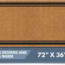 Barnyard Designs Natural Coco Coir Heavy Duty Backing Doormat - Large Cute Non-Slip Front Door Welcome Mat for Outside Entrance or Porch Entry, Brown (36x72, Border)