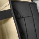 HChengkikz Car Seat Covers, Breathable and Waterproof Faux Leather Automotive Seat Covers for Cars, Anti-Slip Driver Seat Cover Universal Fit SUV Truck Pick-up Sedan(Style1,5 PCS Full Set, Black)