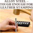 BESTNULE 37pcs Leather Stamps, 1/4" Leather Stamping Tools, Leathercraft Stamping Tool Set, 26PCS Capital Letter Leather Stamps + 10pcs Number Stamps + 1 Stamping Handle for Leather Craft