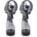 O2COOL Deluxe Water Misting Fan Portable Handheld Mist Sprayer (Black), 2 Pieces