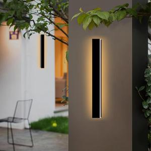 24 Inch Outdoor Wall Lights 2 Pack, Long Outdoor Wall Sconce LED IP65 Waterproof Modern Linear Sconces 3000K Wall Mount Exterior Light Fixtures for House Garage Porch Patio