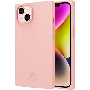 Cocomii - Rectangle Case Compatible with iPhone 15 Plus - Soft Touch Silicone, Microfiber Lining, Women Girls Men, Protective Phone Case for iPhone 15 Plus 6.7 inch, Chalk Pink