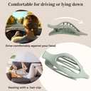 2 x 8 Pack Green Flat Hair Clips  Matte Large French Green Claw Clips for Women & Girls, No-Slip Strong Hold Gradient Barrettes for Thick or Thin Hair, Nature Inspired Cottagecore Look