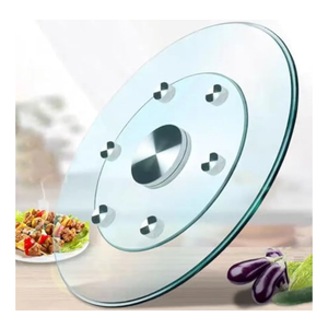 30.7 inch Lazy Susan for Table Top Tempered Glass Rotating Serving Tray for Dining Table, Kitchen Lazy Susan Organizer Spinning Rotating Food Server Party Centerpieces Heavy Duty
