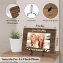 Friends Picture Frame Gifts, True Friendship Knows No Distance Photo Frame With Iron Stand, Best Friends Birthday Christmas Gifts Ideas, Long Distance Friendship Gifts For Women Sisters Friends, A58