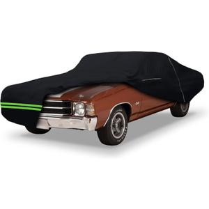 Waterproof Car Cover Compatible with Chevrolet Chevelle Malibu SS Sedan/Coupe 1964-1967 1968-1972 210T All Weather Classic Car Covers with Zipper Door for Snow Rain Dust Protection Waterproof Car Cover Compatible with Chevrolet Chevelle Malibu SS Sedan/Coupe 1964-1967 1968-1972 210T All Weather Classic Car Covers with Zipper Door for Snow Rain Dust Protection