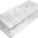Removable Sections Salad Box Chilled Serving Tray for Outdoor Parties Picnics