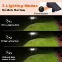 Solar Lights Outdoor Waterproof Solar Garden Light for Outside Yard Landscape Lighting Pathway Spot Lights Spotlight Wall Light Auto On/Off, Pack of 6 (Cool White)