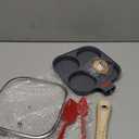 Fried Egg Pan, Egg Frying Pan with Lid Nonstick 4 Cups Pancake Pan Aluminium Alloy Cooker for Breakfast, Induction Compatible