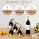 Urban Deco Gold Wine Rack Small Countertop for Cabinets – 5 Wine Holder Countertop Stylish and Compact Small Wine Racks