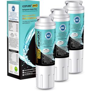 ICEPURE PRO UKF8001 NSF/ANSI 53&42 Certified Replacement Everydrop EDR4RXD1, Filter 4, Maytag UKF8001AXX UKF8001P, Whirlpool 4396395 WF-UKF8001 FMM-2 MPF15090 SGF-M9 Refrigerator Water Filter 3PACK
