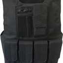 UNIVIVO Kids Tactical Vest Youth Army Costume for Boys Girls 8 10 12 14 Outdoor Airsoft Game (Black, M)