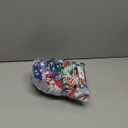 4th of July Round Tablecloth 5-10Ft Inch Watercolor Red Blue Floral Patriotic Decorative Table Cloth Independence Day Memorial Day Polyester Table Cover for Kitchen Dining Room Indoor Outdoor Home Decor