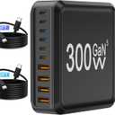 iPhone 17 Charger Fast Charging USB C Charger Block,10 Port USB C Charging Station with 6FT/10FT Cables, 45W Type C Charger for iPhone 17 16 15 Pro Max Plus, Galaxy S25 S24 S23, iPad Pro/Air, Tablet
