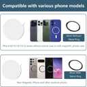 2 x Magnetic Selfie Mirror for Back Camera, Compatible with Magsafe Case & All Phones, Convex Cell Phone Mirror for Selfie & Vlogging & Streaming, Compatible with iPhone 16 15 14 13 12 Pro Max Plus White