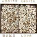 Cregugua 592 Pieces 1/2 Inch Mini Wooden Alphabet Letters and Unfinished Wood Numbers with Rustic Storage Tray for Scrapbooking DIY Crafts Homemade Gifts