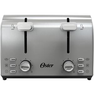 Oster 4 Slice Toaster, With 7 Browning Settings, Extra Wide Slots For Bagels and Special Breads, Removable Easy-to-Clean Crumb Tray, Cancel/Defrost/Bagel, Stainless Steel