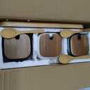 Dicunoy 3 Pack Ceramic Salt and Sugar Container, Condiment Jars with Lids and Spoons, Marble Seasoning Spice Pots Bowl, Pepper Sellar with Wooden Tray for Serving, Counter, Home, Kitchen