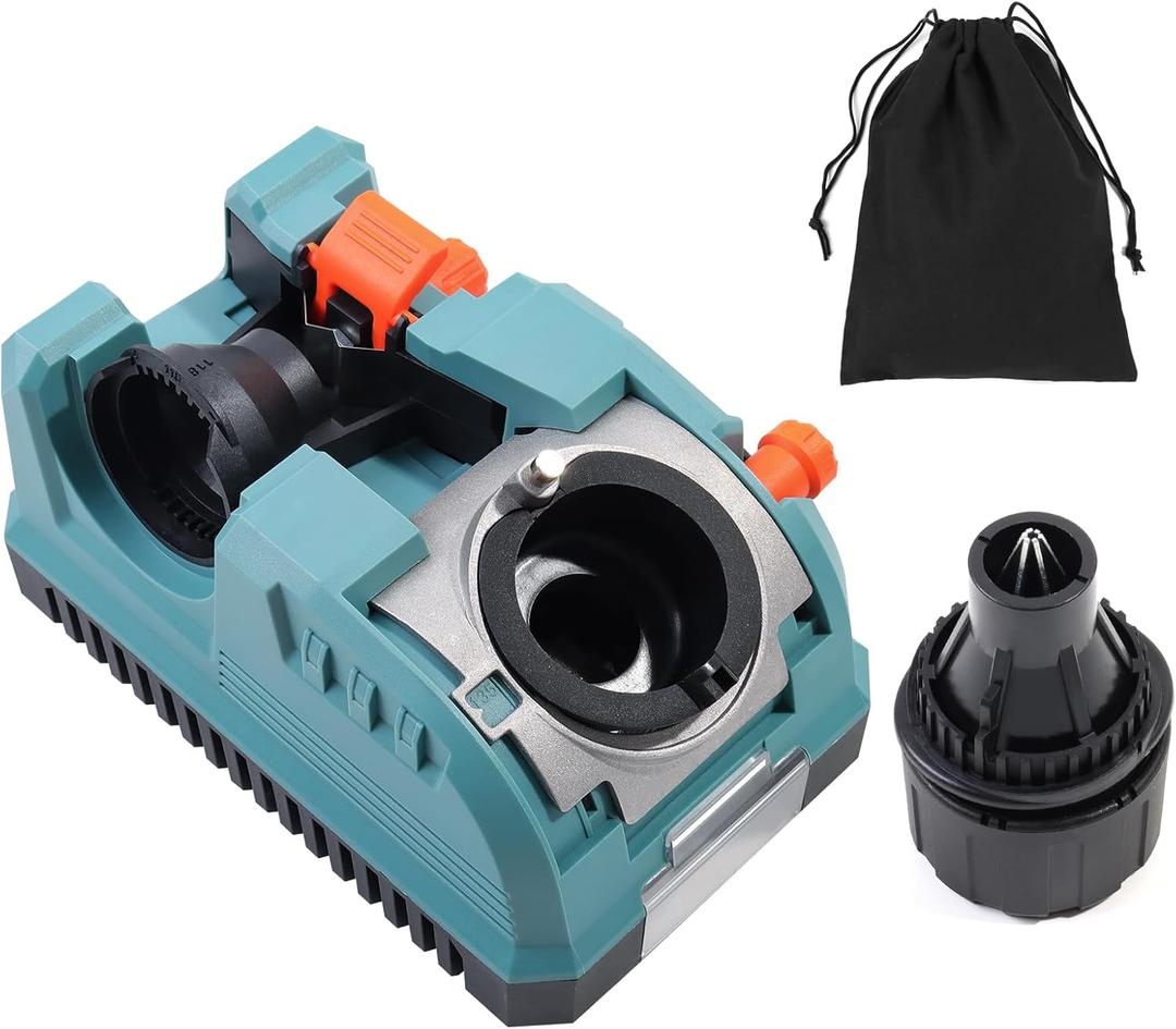 Drill Bit Sharpener for 3/32" to 3/4" Bits, Sharpens HSS and Carbide,115-140 Angle Adjustment, Sharpening Tool for Home,Work & DIY