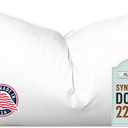 Pillowflex Synthetic Down Pillow Insert - 22x32 Down Alternative Pillow, Ultra Soft Oversized Queen Bed Sleeping Pillow, Large Rectangle Sham - 1 Decorative Pillow Form, 22 Inch by 32 Inch