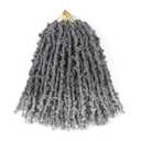 GUOHUI Super Light Butterfly Locs Crochet Hair 10 Inch 6 Packs Pre-Looped Soft Distressed Faux Locs Braids for Women Kids (10 Inch,TGREY#)