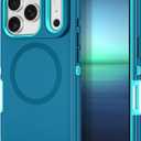 I-HONVA for iPhone 17 Pro Max Case [Compatible with MagSafe] Shockproof 3-Layer Full Body Protection [Without Screen Protector] Rugged Heavy Duty Cover Case for Apple iPhone 17 Pro Max,Turquoise
