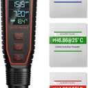 Spider Farmer 5-in-1 Digital pH Meter Kit for Water, TDS EC Temperature Salinity Tester with ATC Rechargeable for Plants Hydroponics Pool Fish Tank and Aquarium (IP67 Waterproof)