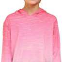 INGEAR Boys' Rash Guard Long Sleeve UPF 50+ UV Protection Swim Shirt, Hooded Sun Shirt, Quick Dry Fishing Shirt for Kids, X-Small, Pink Paradise