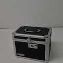 Vaultz Secure Security Lock Boxes - Safe Combination Lock Box, Storage for Documents, Valuables, Medicine & Money - 9.88 x 7.75 x 7 Inch - Black/Chrome