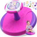 Unicorn Sit and Spin Toys for Toddlers 1-3 Girls, 360 Toddler Spinning Seat with LED Lights and Music, Sensory Toys Birthday for Kids 3-5